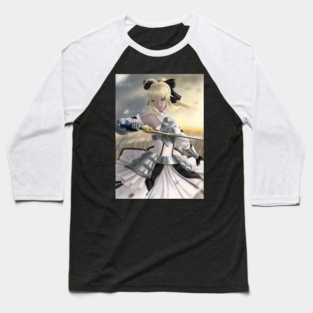 Saber Lily Baseball T-Shirt by gagimas